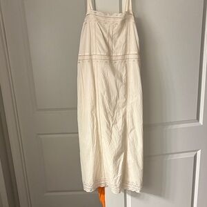 Aerie cream linen long dress